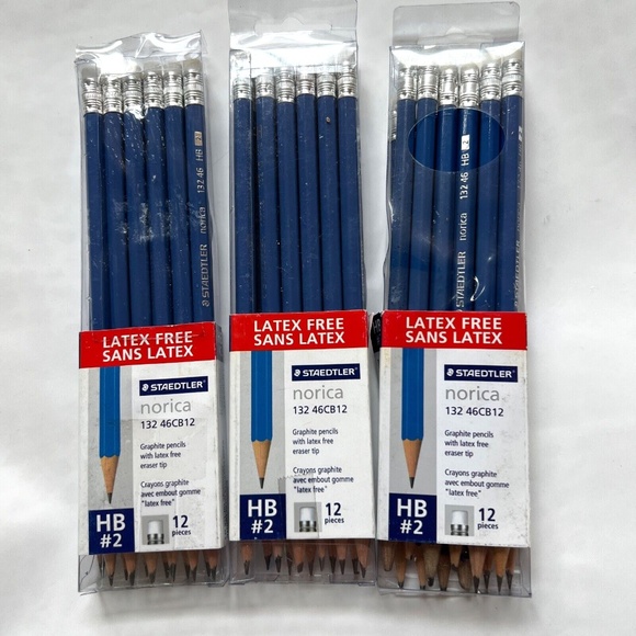 Staedtler Norica 132 46CB12 HB #2 Pre Sharpened Pencils 3 Sets of 12 Graphite - Picture 2 of 9